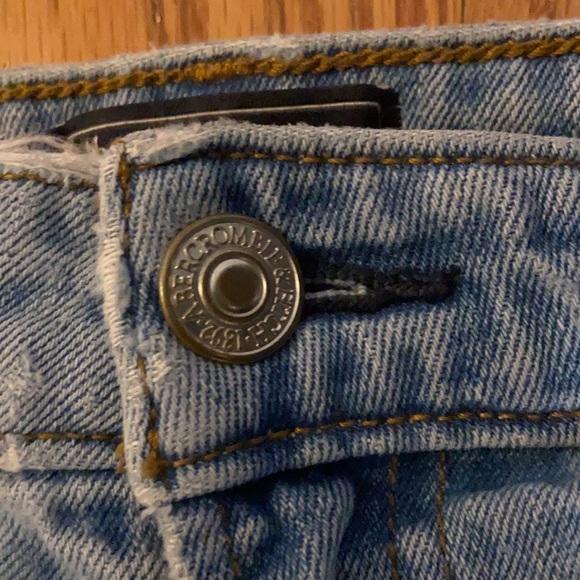 Abercrombie & Fitch Simone High Rise Ankle Straight Blue Distressed Jeans 28W 6R - Picture 3 of 13